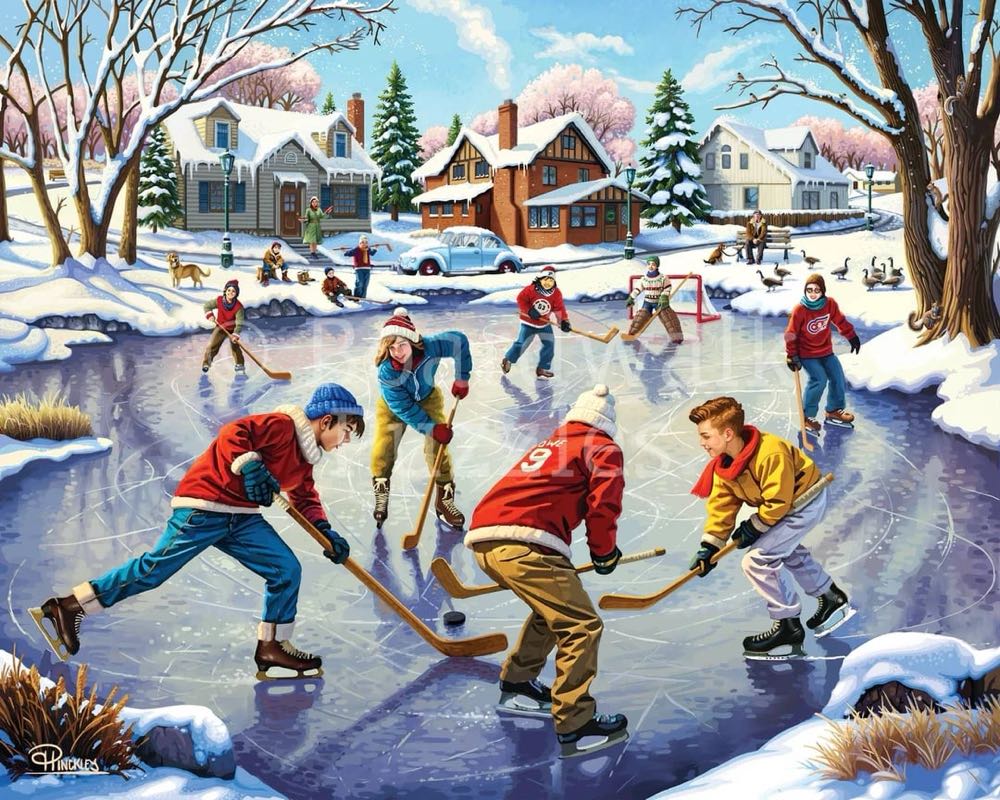 Pond Hockey - Boardwalk puzzle collectible [Barcode 671095106191] - Main Image 2