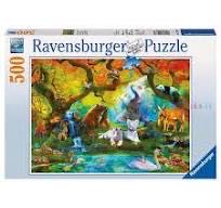 New Keepsake Collection 500 Piece Moonstruck Wolves Full Moon Wolf