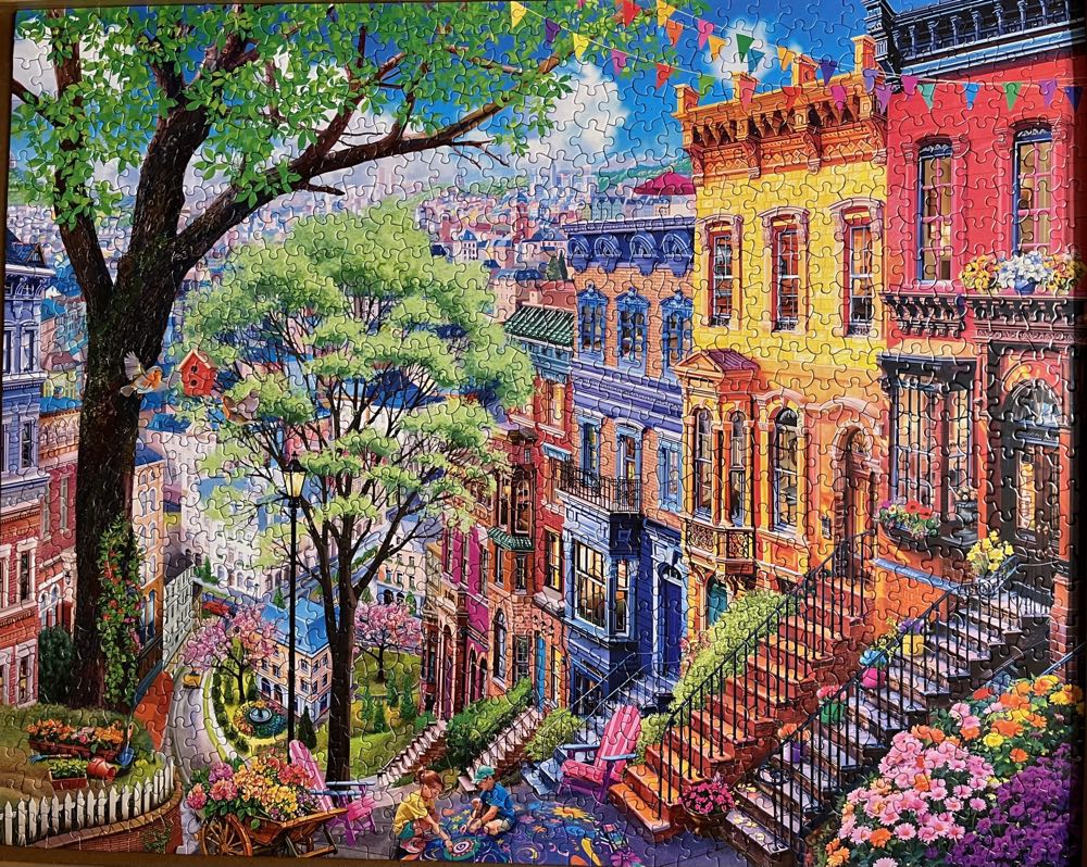 Spring In The City - White Mountain 🇺🇸 puzzle collectible [Barcode 724819268726] - Main Image 2