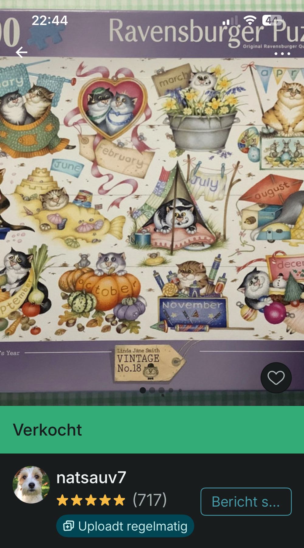 Crazy cats Cat’s Year - Ravensburger puzzle puzzle collectible [Barcode 4005555014522] - Main Image 4