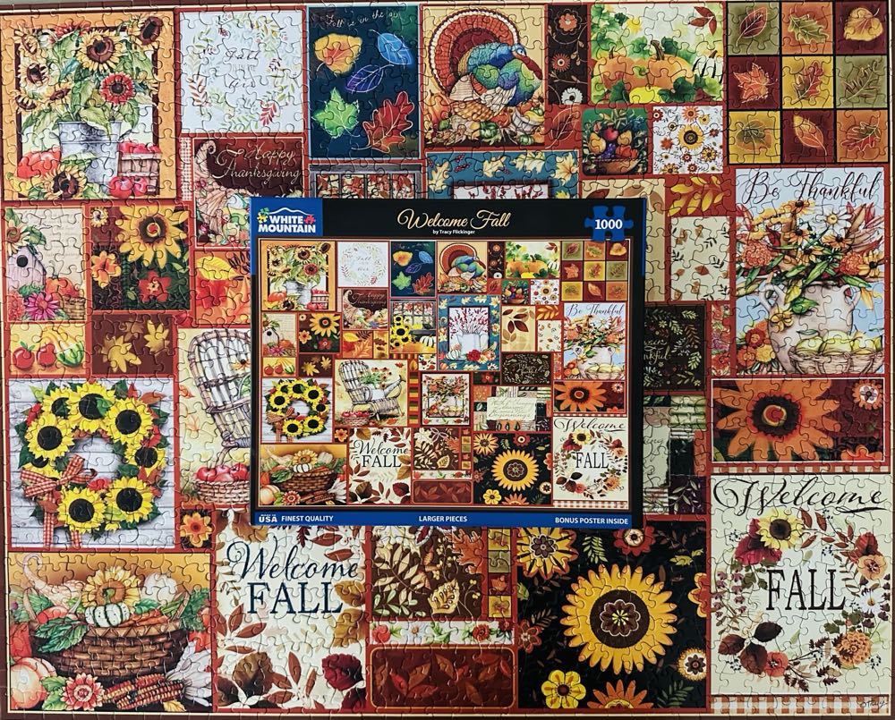 Sold - Welcome Fall - White Mountain puzzle collectible - Main Image 3