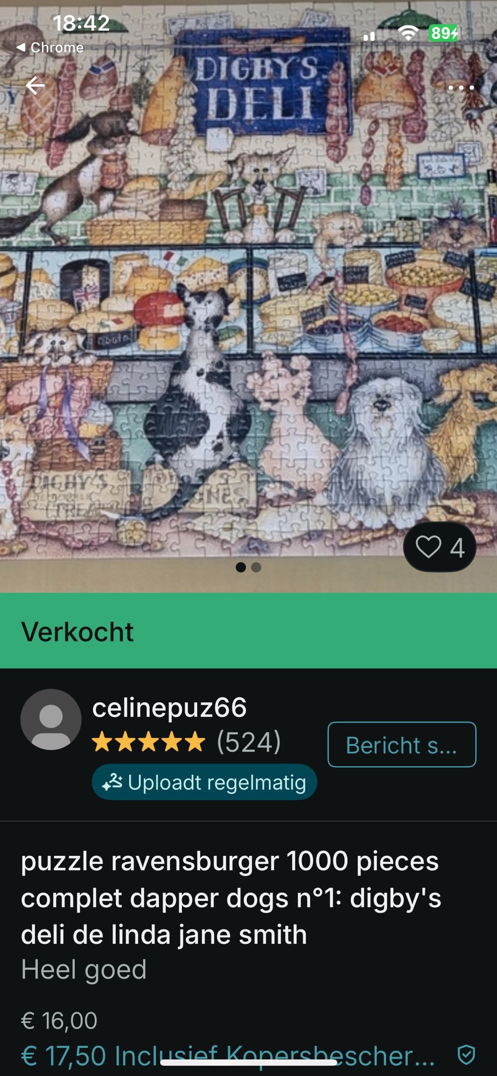 Dapper Dogs #1 - Digby’s Deli - Ravensburger puzzle collectible [Barcode 4005555014539] - Main Image 4