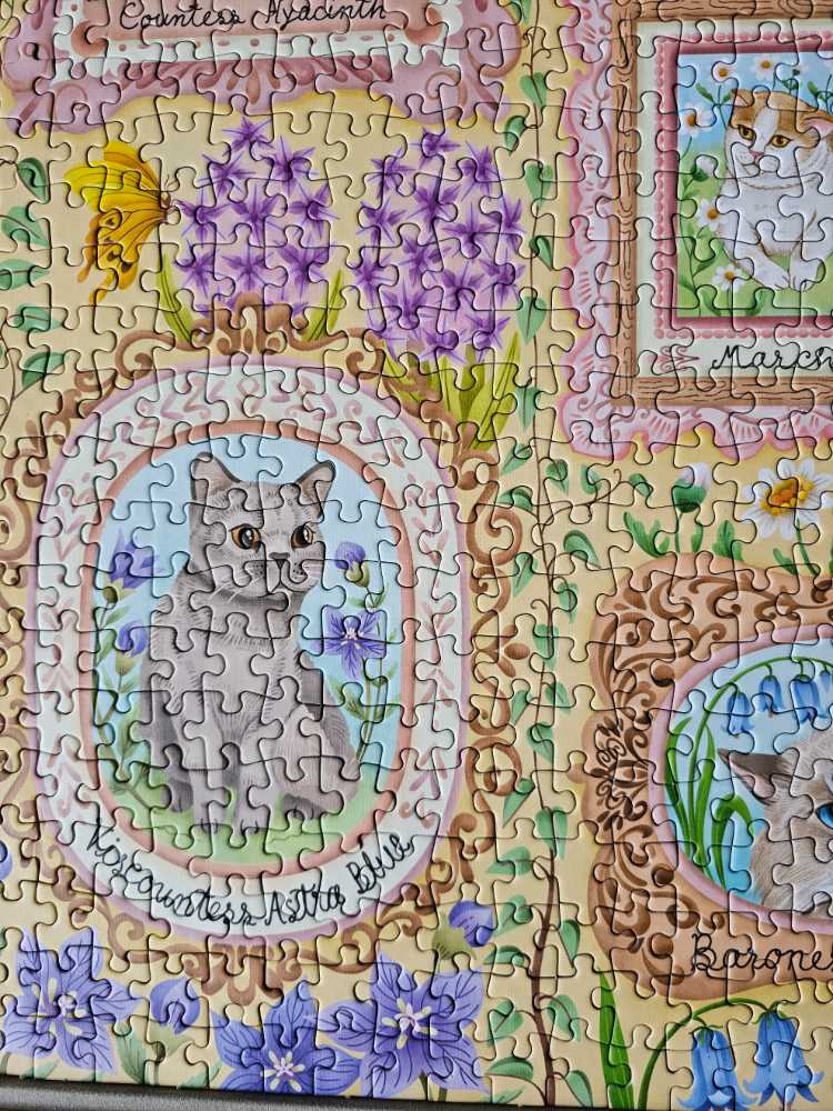 Aristocratic Cats In Full Bloom  - Schmidt Puzzle puzzle collectible [Barcode 4001504597924] - Main Image 3