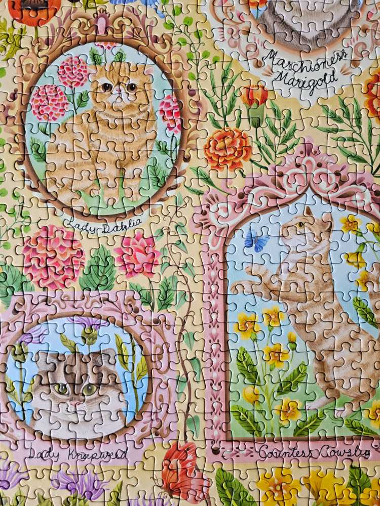 Aristocratic Cats In Full Bloom  - Schmidt Puzzle puzzle collectible [Barcode 4001504597924] - Main Image 4