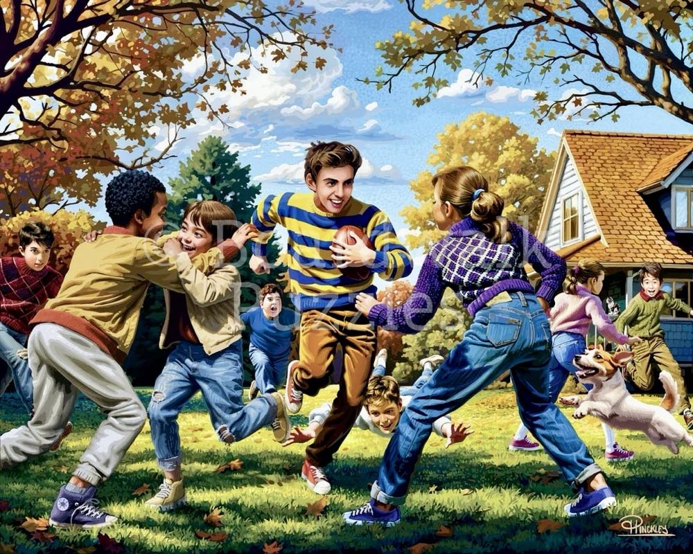 Fall Football - Boardwalk puzzle collectible [Barcode 671095006361] - Main Image 2