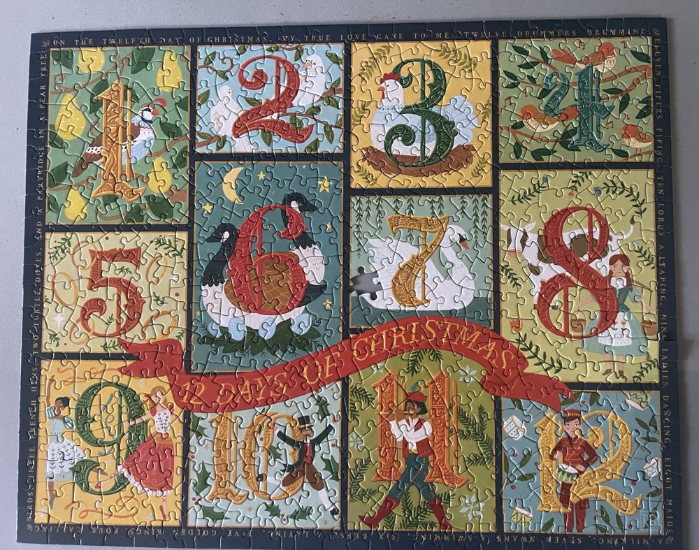 12 Days Of Christmas - Boardwalk puzzle collectible [Barcode 671095106382] - Main Image 2