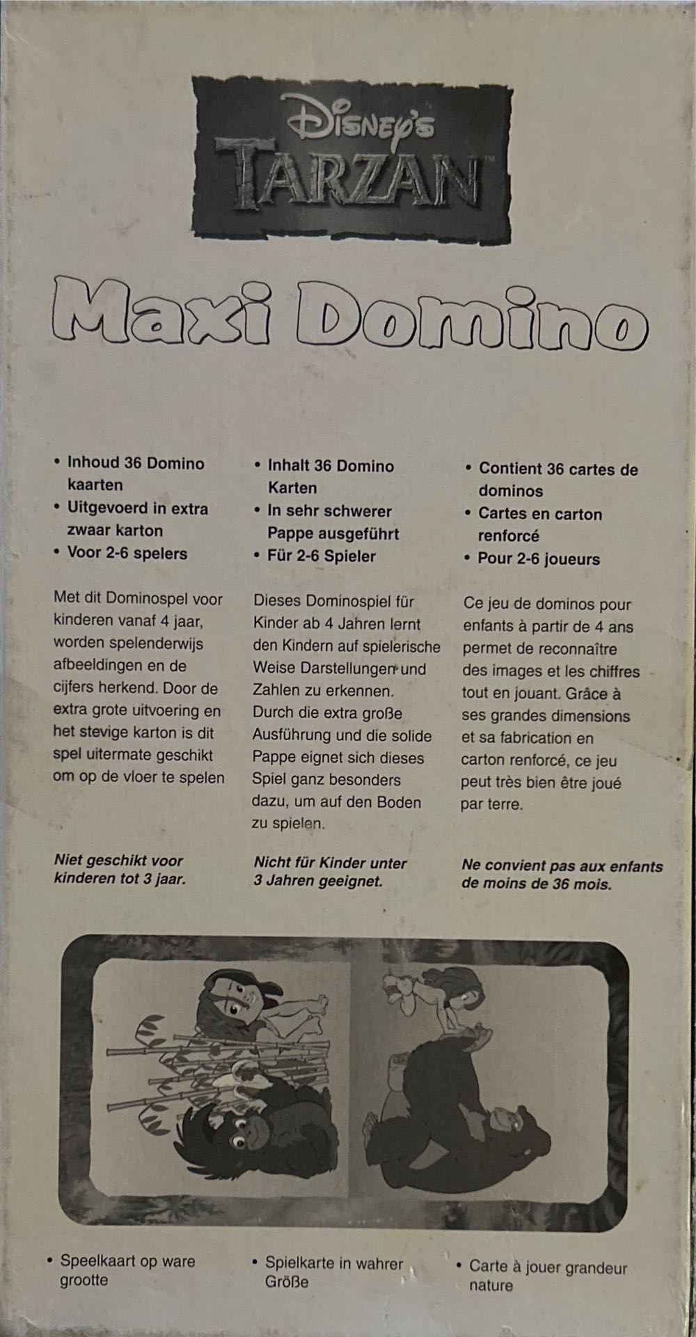 Tarzan Maxi Domino - Selecta puzzle collectible [Barcode 8715157156051] - Main Image 2