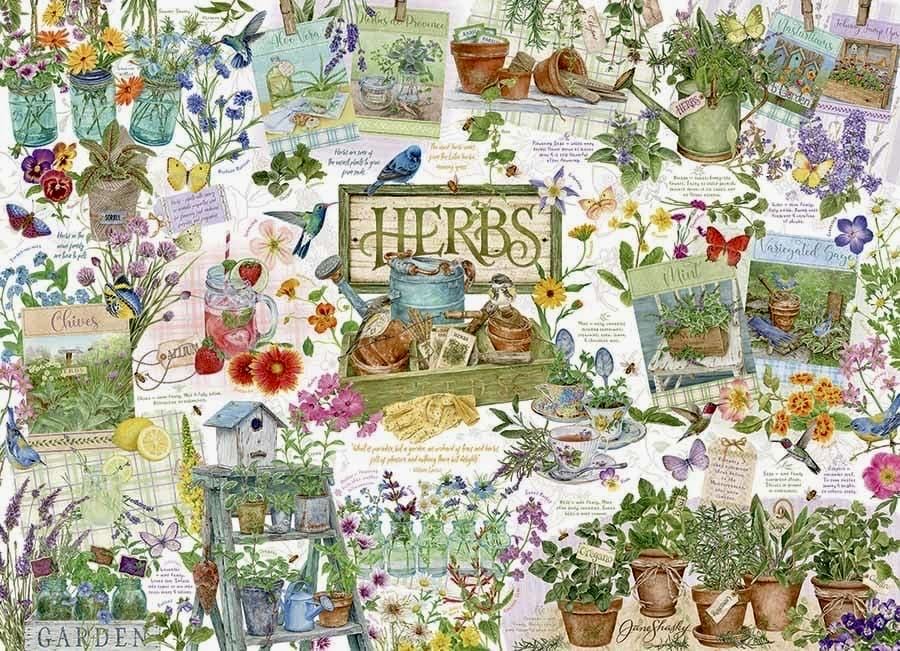 Cobble Hill Piece Puzzle Herb Garden Sample Poster Included - Cobble Hill puzzle collectible [Barcode 625012402583] - Main Image 2