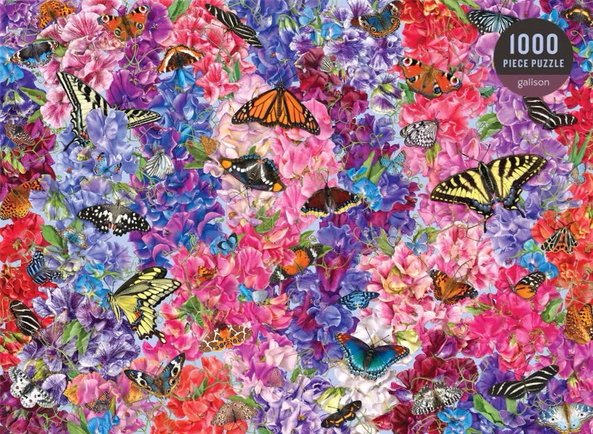 Butterflies in the Sweet Peas - Galison puzzle collectible [Barcode 9780735383357] - Main Image 2