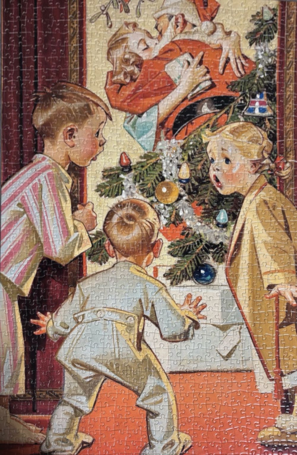 Mum Kissing Santa - Jigsaw Puzzles puzzle collectible - Main Image 3