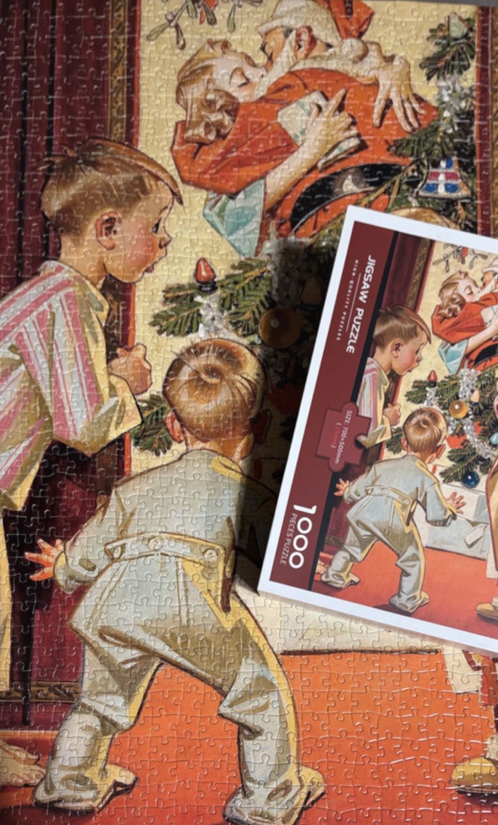 Mum Kissing Santa - Jigsaw Puzzles puzzle collectible - Main Image 4