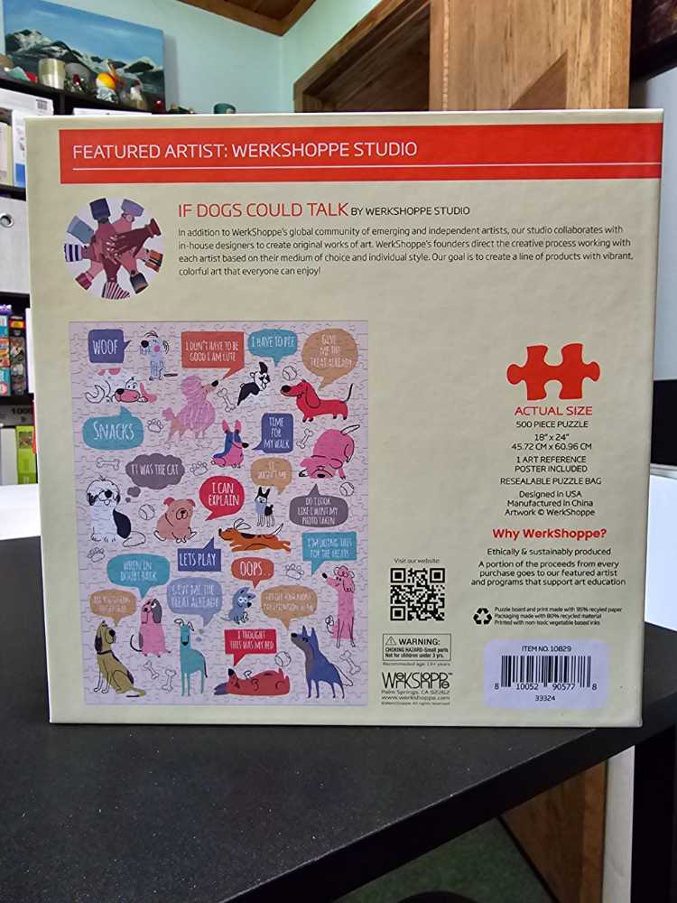 If Dogs Could Talk - Werkshoppe Puzzles puzzle collectible [Barcode 810052905778] - Main Image 3