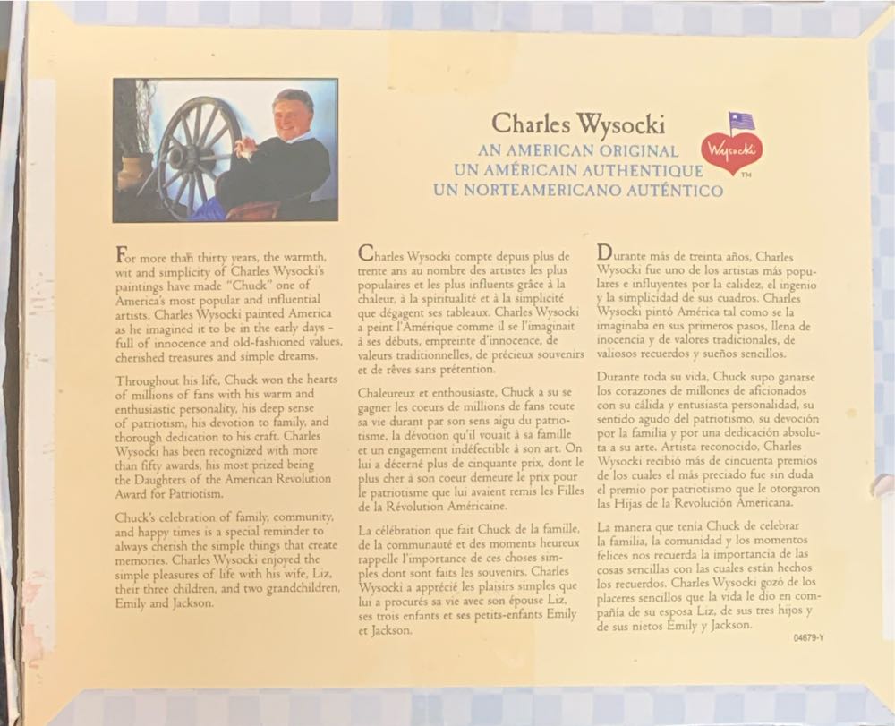 Charles Wysocki’s Americano: - Clam Talk - MB Puzzles puzzle collectible [Barcode 032244046797] - Main Image 2