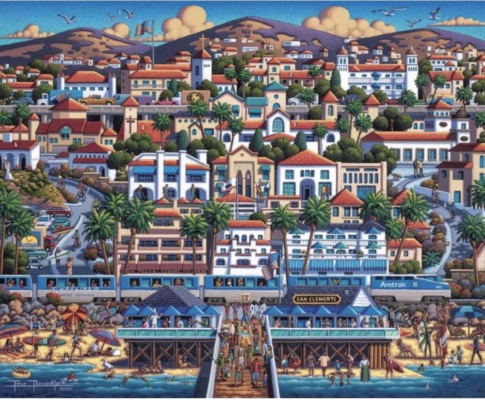 San Clemente 🆕 - Dowdle Folk Art puzzle collectible [Barcode 671095205405] - Main Image 2