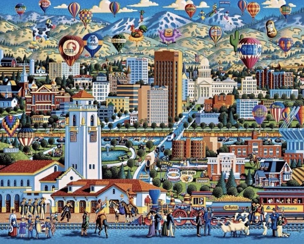 Boise 🆕 - Dowdle Folk Art puzzle collectible [Barcode 671095000758] - Main Image 2