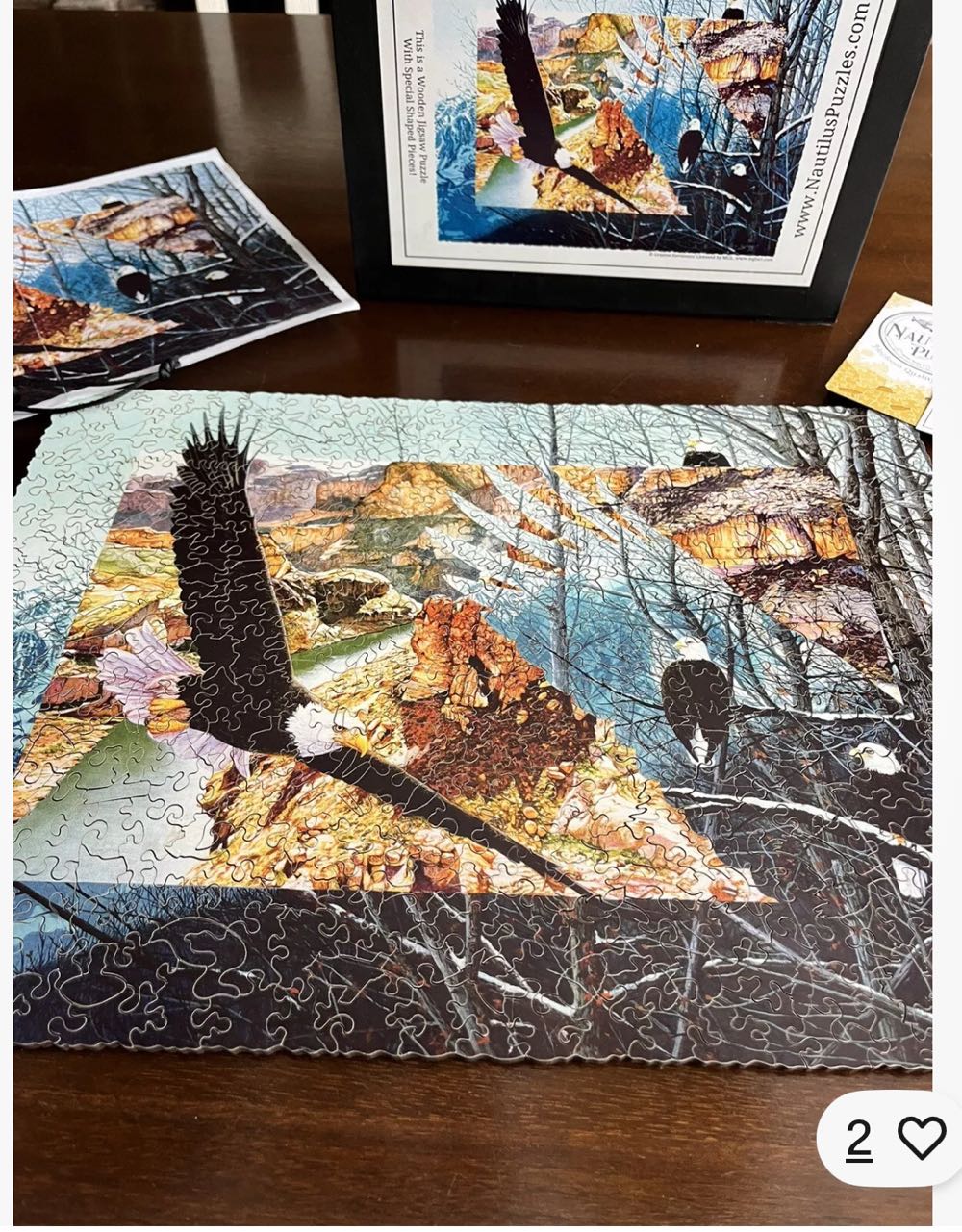 Eagles Nest Wooden Puzzle - Nautilus puzzle collectible - Main Image 2