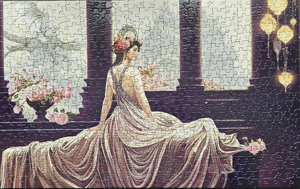 Princess Whit Pink Roses - SUNSOUT INC puzzle collectible - Main Image 2