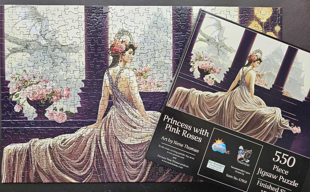 Princess Whit Pink Roses - SUNSOUT INC puzzle collectible - Main Image 3
