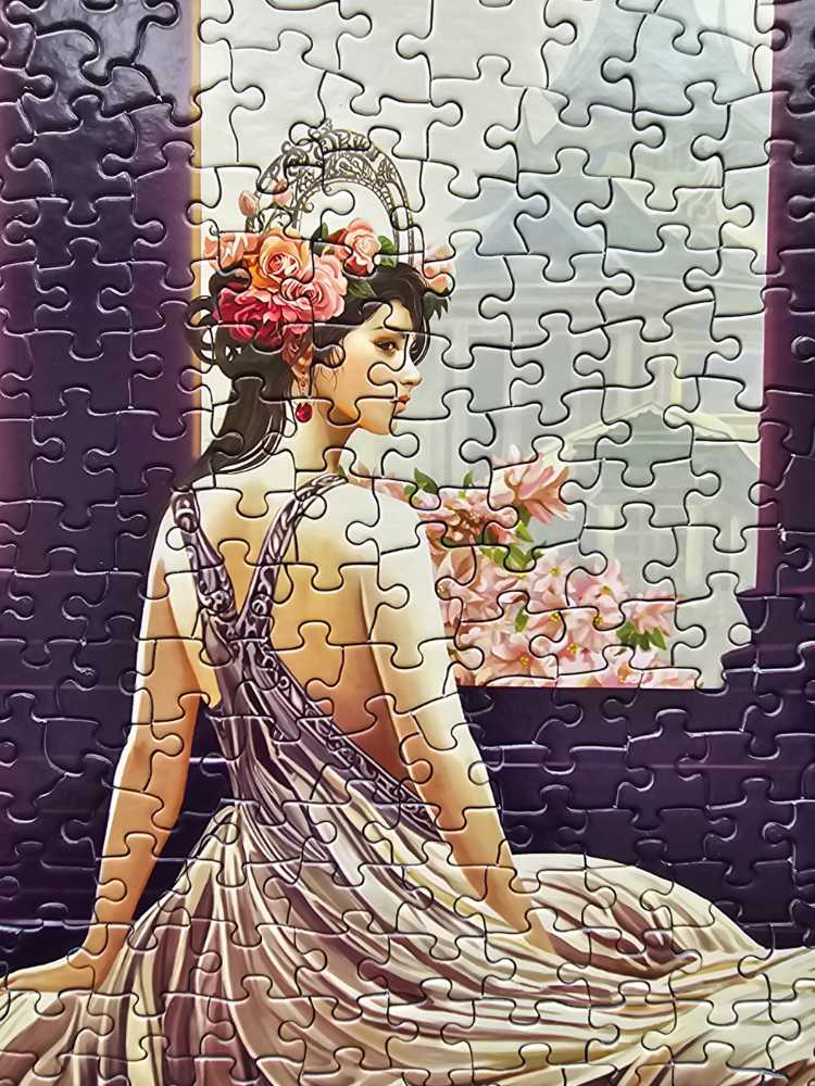 Princess Whit Pink Roses - SUNSOUT INC puzzle collectible - Main Image 4