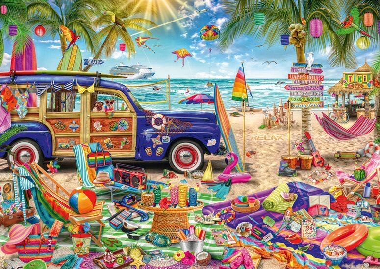 A Sunny Break At The Seaside - Schmidt Puzzle puzzle collectible [Barcode 4001504597931] - Main Image 2