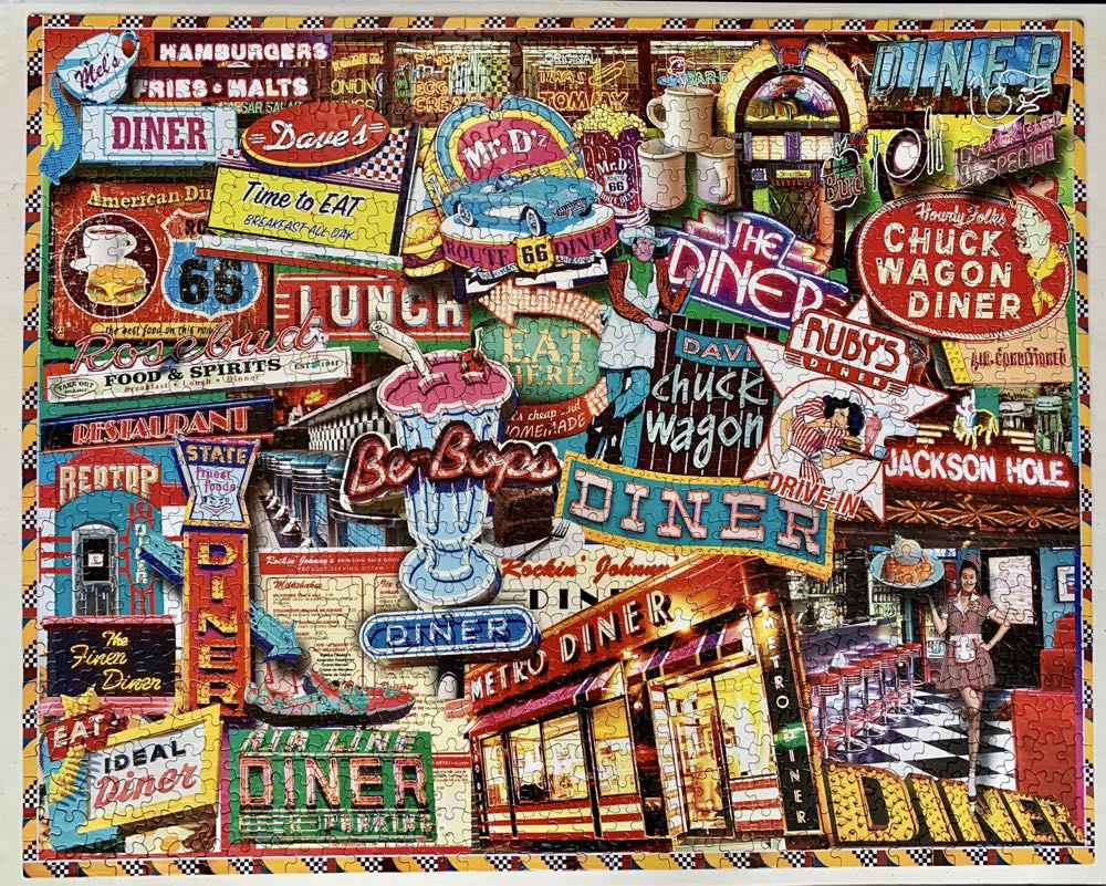 Retro Diner - White Mountain puzzle collectible [Barcode 724819261857] - Main Image 2