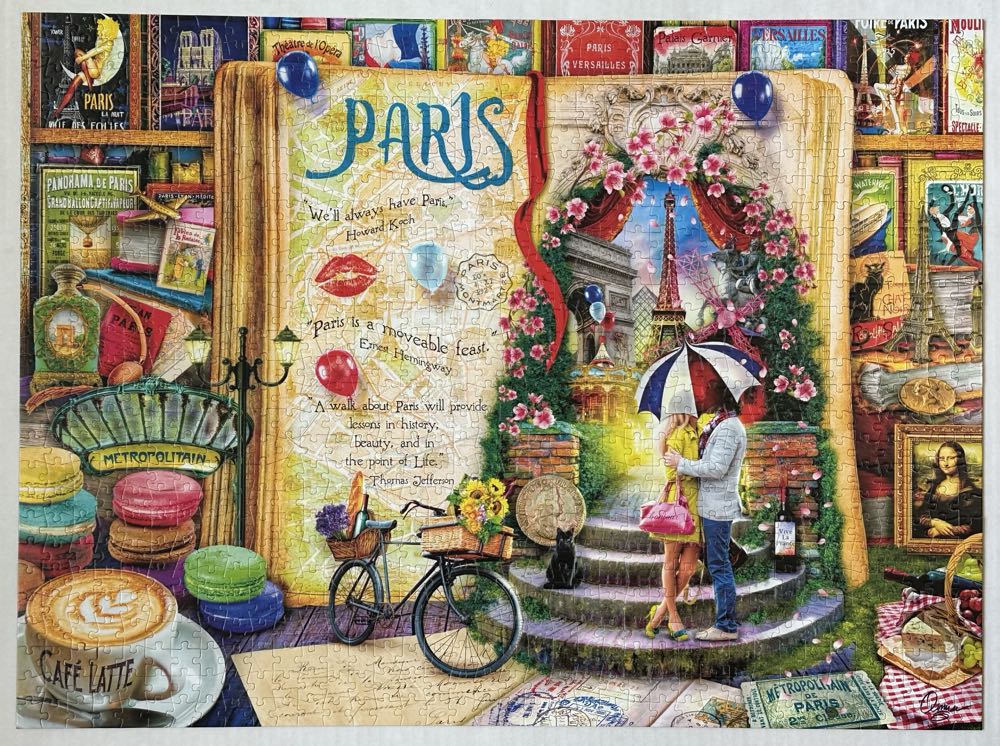 Aimee Stewart: Life is an Open Book PARIS - Buffalo puzzle collectible [Barcode 079346117437] - Main Image 2