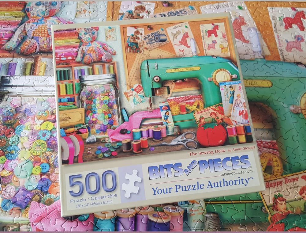 The Sewing Desk - Bits & Pieces puzzle collectible [Barcode 192949031686] - Main Image 3