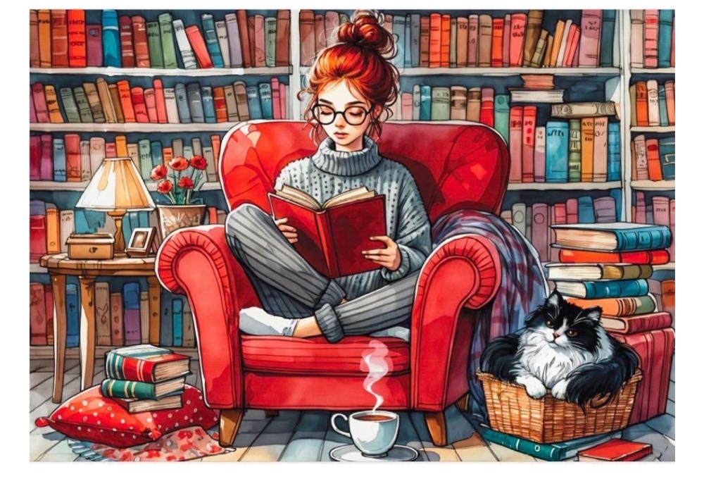 Cozy Reading Time - Delfy puzzle collectible [Barcode 658606876125] - Main Image 2