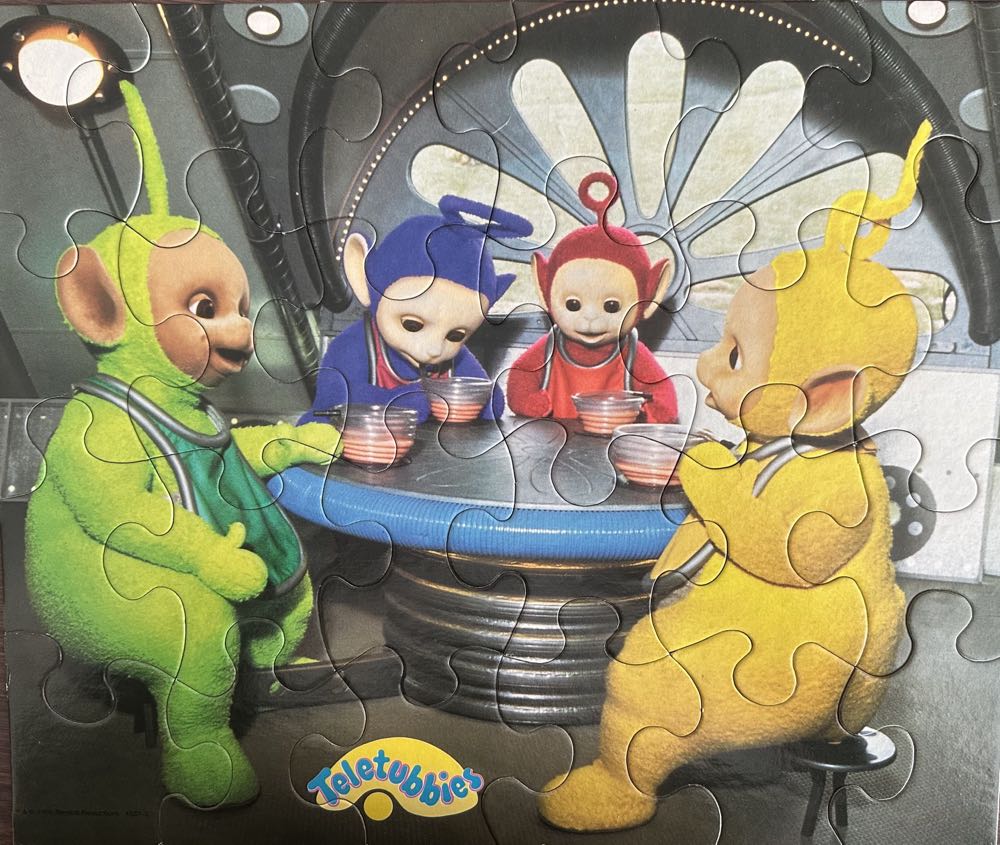 Vintage Teletubbies 24 Piece Jigsaw New Sealed Milton Bradley Mb Extra Thick Complete Pieces Box 3 1998 Pc 1990s Kid Sized Vtg - Milton Bradley (MB) puzzle collectible [Barcode 032244048890] - Main Image 2
