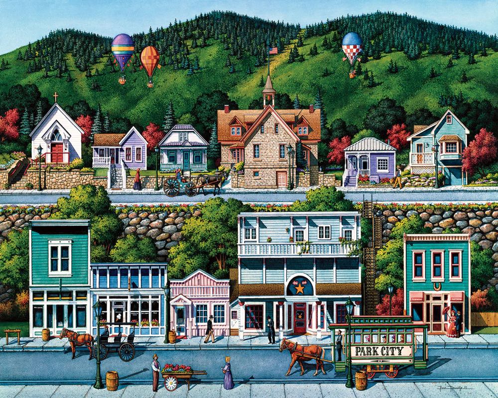 Park City - Dowdle Folk Art puzzle collectible [Barcode 671095100090] - Main Image 2