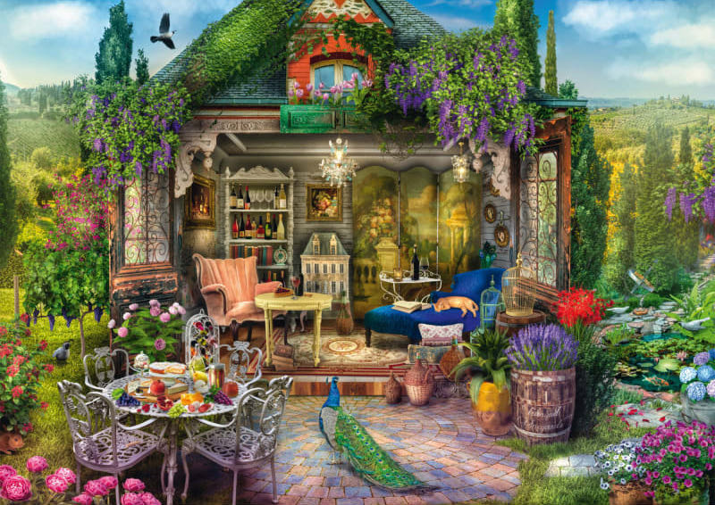 A Dream Garden Shed Among The Vineyards - Schmidt Puzzle puzzle collectible [Barcode 4001504597948] - Main Image 2