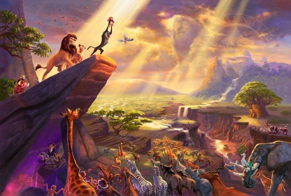 Thomas Kinkade: The Lion King - Ceaco Disney puzzle collectible [Barcode 021081311571] - Main Image 2