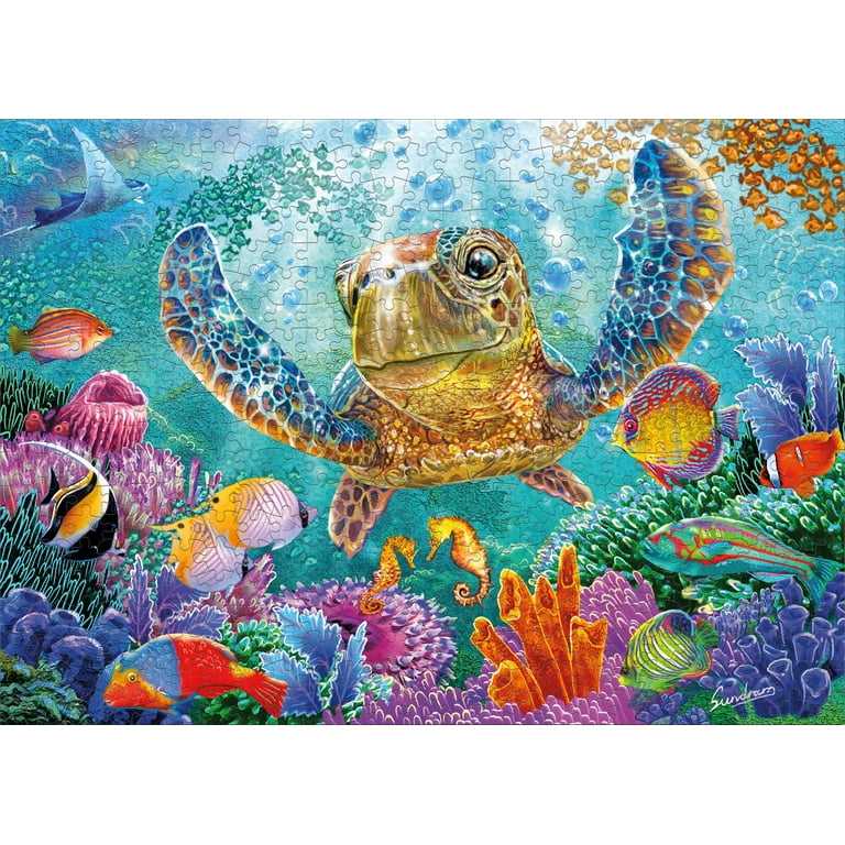 Turtle Flight - Ceaco puzzle collectible [Barcode 021081233057] - Main Image 2