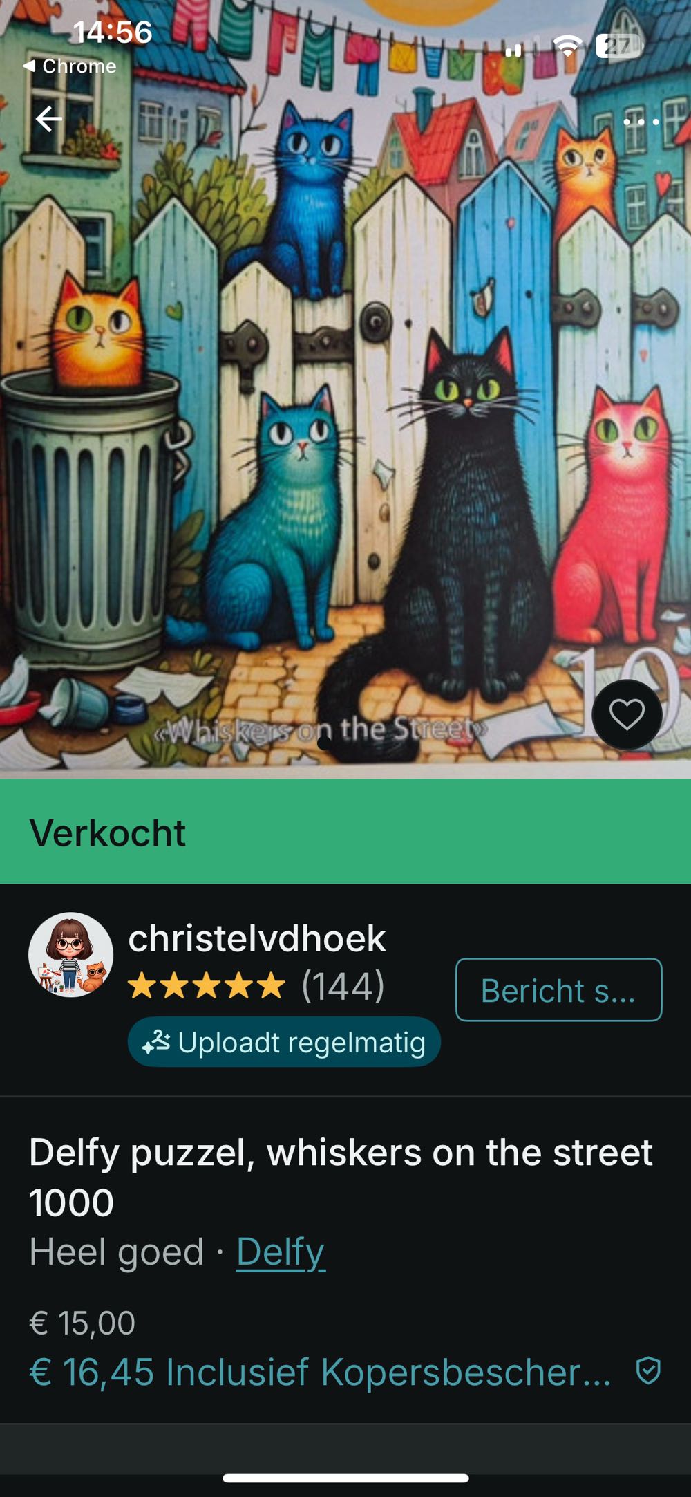 Whiskers On The Street - Delfy puzzle collectible [Barcode 658606876293] - Main Image 4