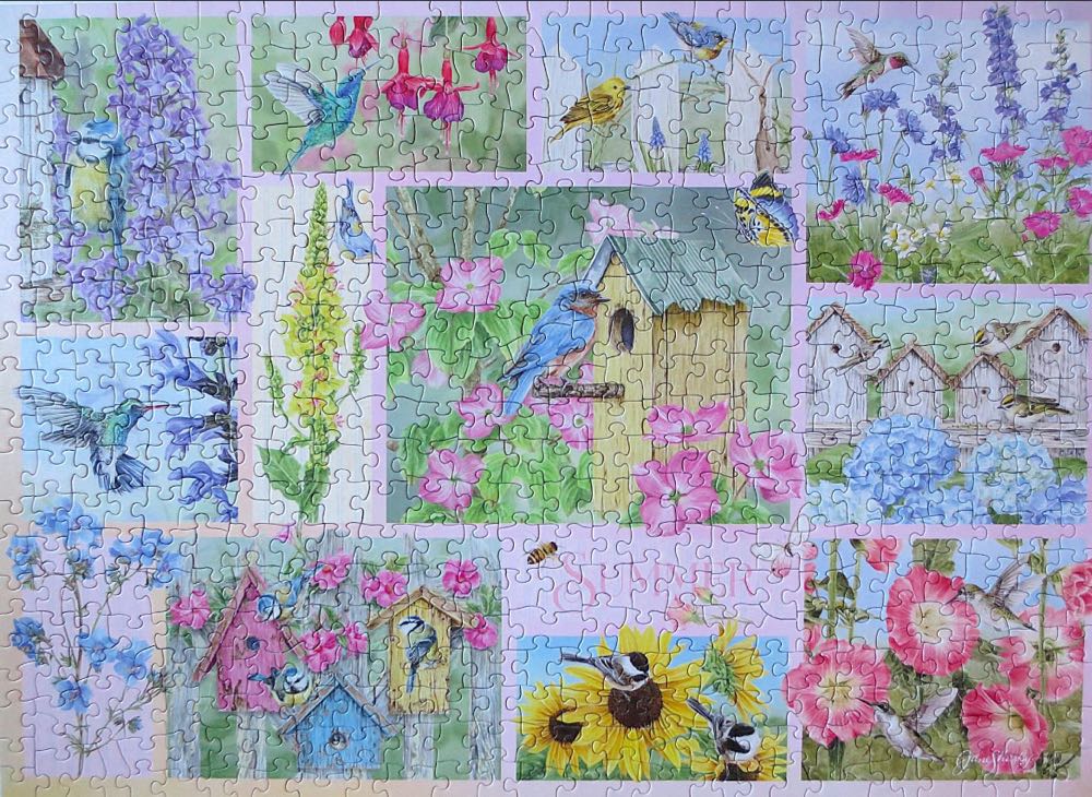 Garden Birds in Summer🐦 (📫Joke Peele van Genderen Geruild - Cobble Hill Puzzle Company puzzle collectible [Barcode 625012451024] - Main Image 3