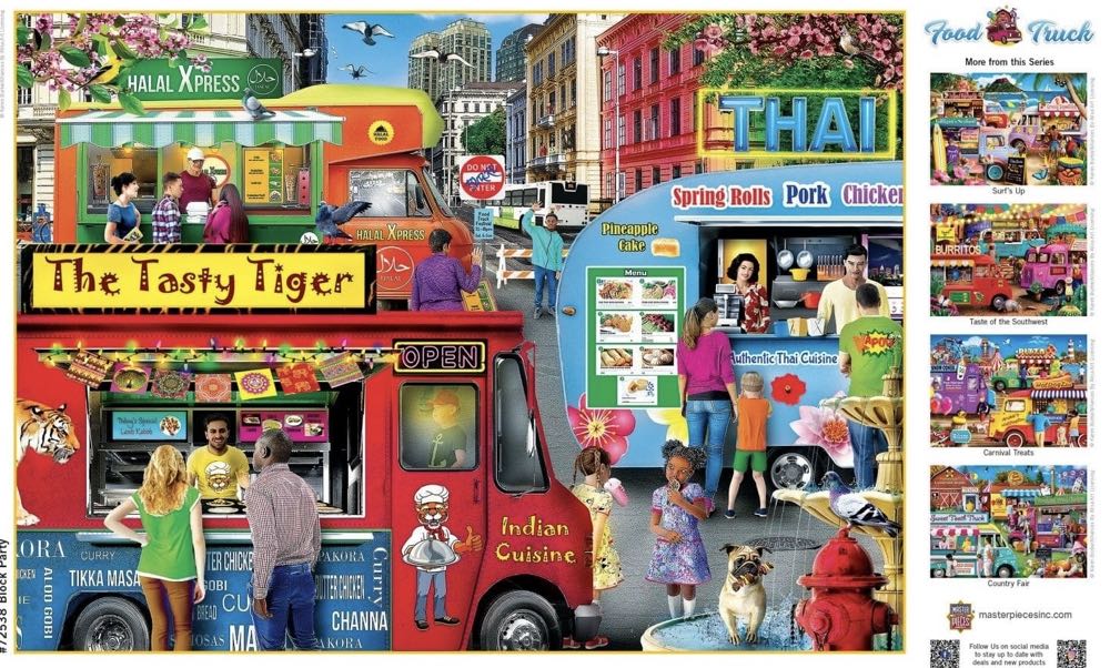 Food Truck Block Party (Saskia Lenen) - MasterPieces puzzle collectible [Barcode 705988725388] - Main Image 2