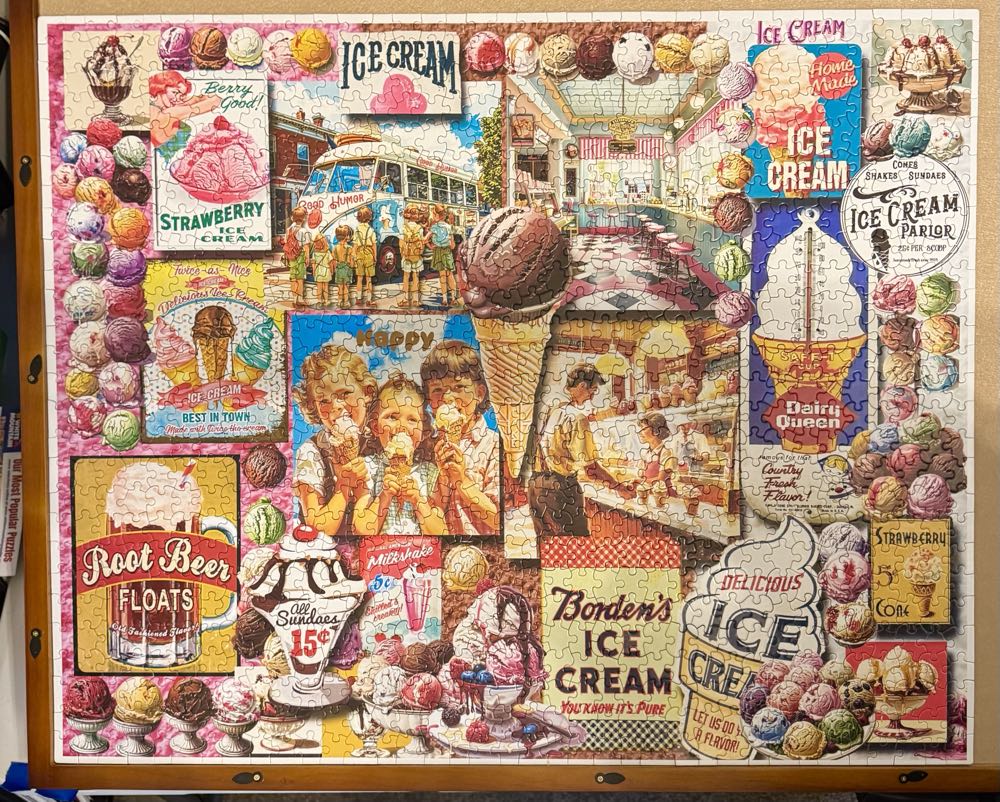 Ice Cream - White Mountain Puzzles puzzle collectible [Barcode 724819268740] - Main Image 2