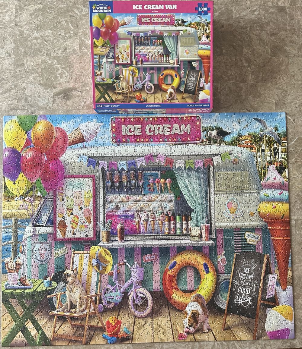Ice Cream Van - White Mountain puzzle collectible [Barcode 724819268917] - Main Image 2