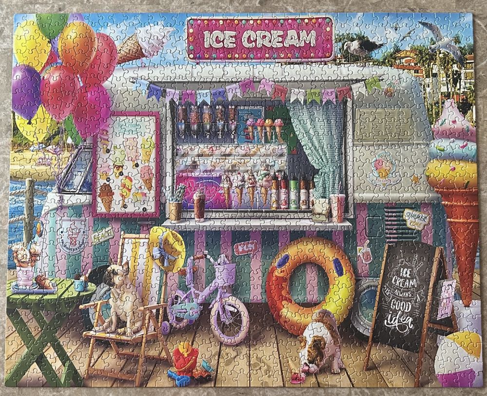 Ice Cream Van - White Mountain puzzle collectible [Barcode 724819268917] - Main Image 3