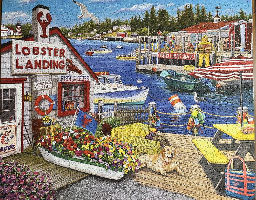 Lobster Landing - White Mountain Puzzles puzzle collectible [Barcode 724819268801] - Main Image 2