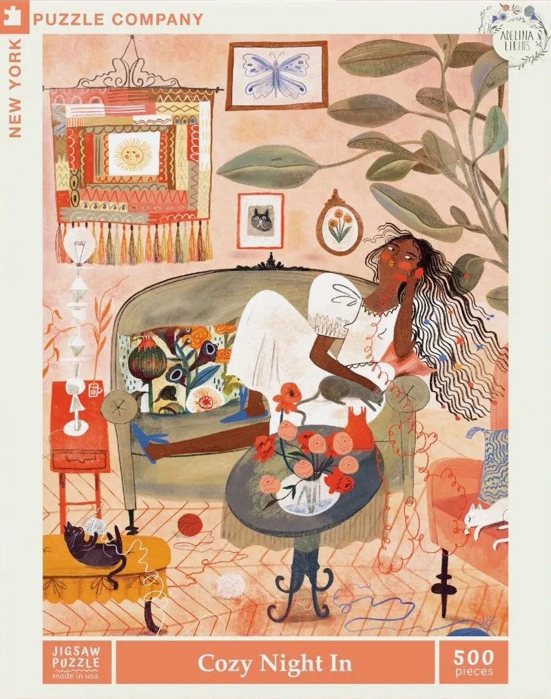 Cozy Night In - New York Puzzle Co. puzzle collectible [Barcode 840291702784] - Main Image 2