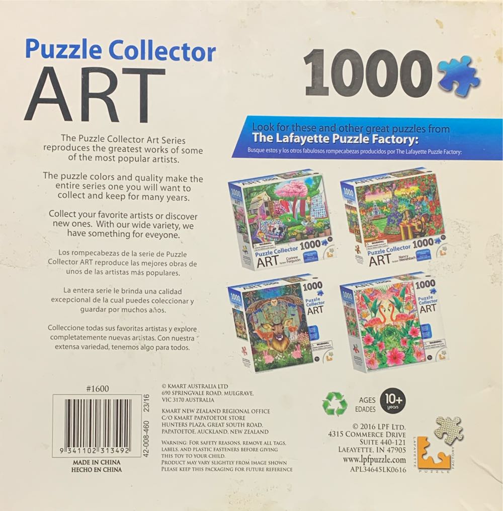 Puzzle Collector Art Series: Antique World Map - K-Mart | Lafayette Puzzle Factory puzzle collectible [Barcode 9341102313492] - Main Image 2