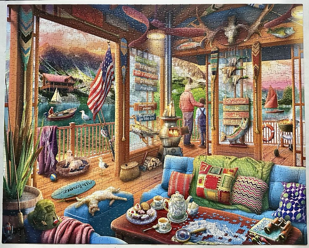Lakeside Cabin🧩 - White Mountain puzzle collectible - Main Image 2