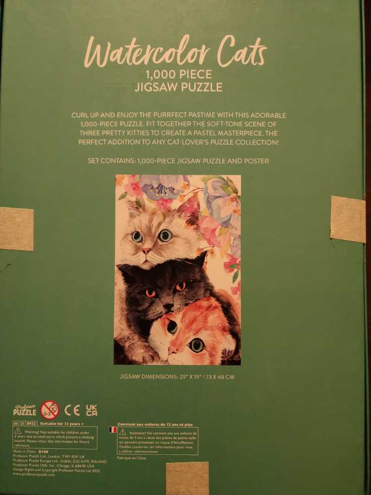 Watercolor Cats - Professor Puzzle puzzle collectible - Main Image 2
