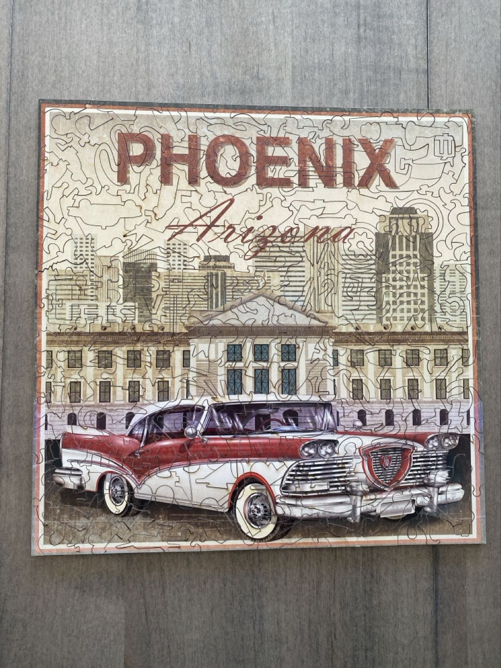 Vintage Phoenix Arizona - Whimsy Wood Puzzles puzzle collectible [Barcode 810040927126] - Main Image 2