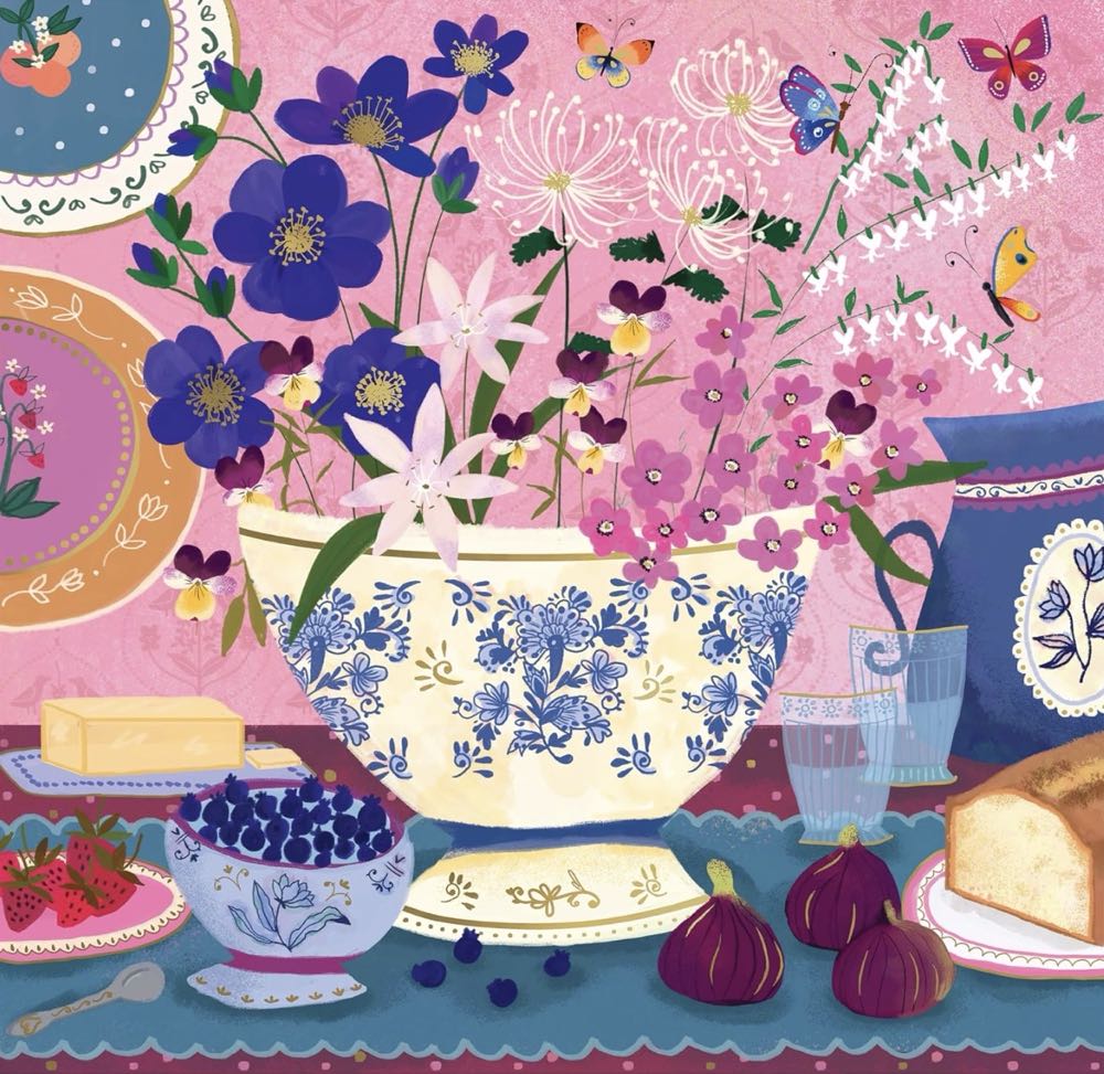 Galison / Joy Laforme (1000 | 27x20): Spring Terrace - Galison puzzle collectible [Barcode 9780735384705] - Main Image 2