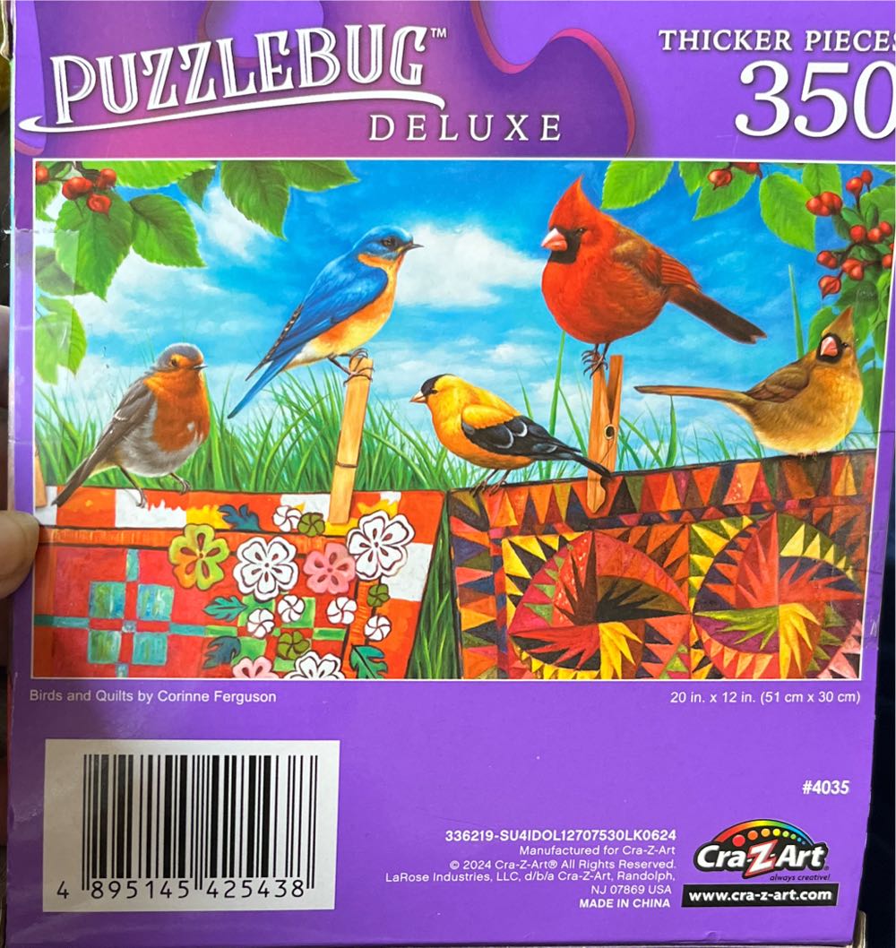 Birds And Quilts - Puzzlebug Deluxe puzzle collectible [Barcode 4895145425438] - Main Image 2