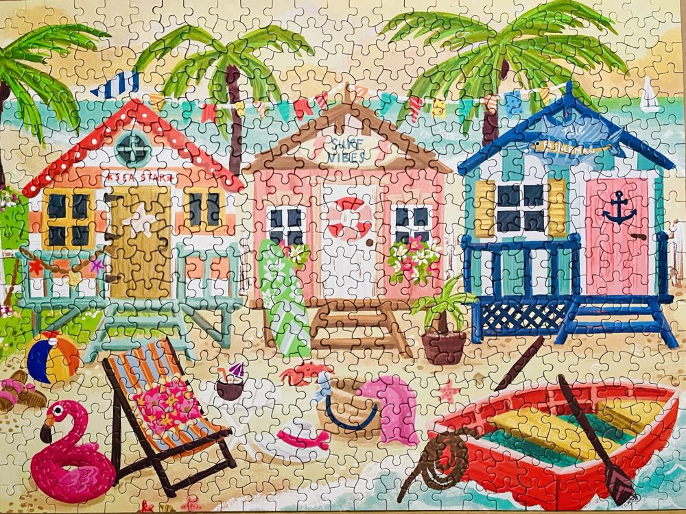 Beach Bungalows - Ceaco puzzle collectible [Barcode 021081242431] - Main Image 2