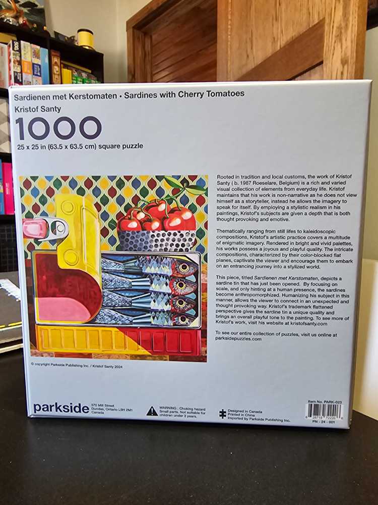Sardines With Cherry Tomatoes  - Parkside puzzle collectible [Barcode 628719722206] - Main Image 2
