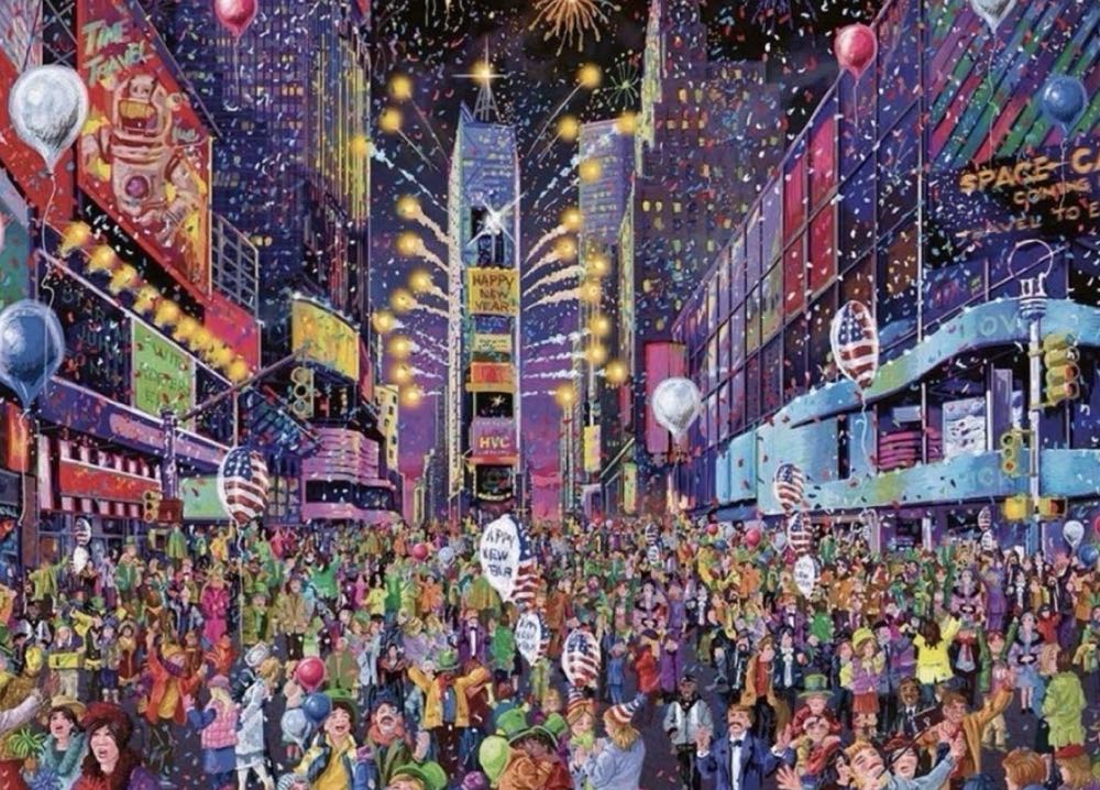 New Years in Times Square - Ravensburger puzzle collectible [Barcode 4005556824472] - Main Image 2
